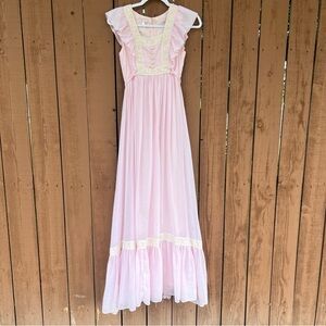 SOLD DO NOT BUY
Vintage 70s Candi Jones Pink Maxi Prairie Dress